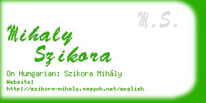 mihaly szikora business card
